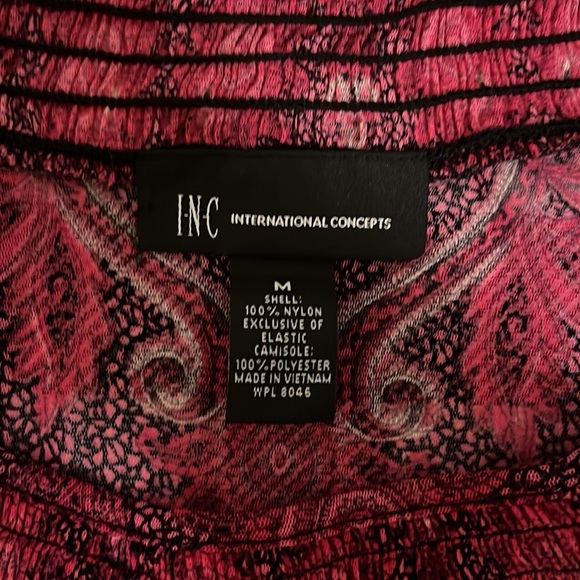 Pink and Black Top with Black Tank. - Picture 4 of 11